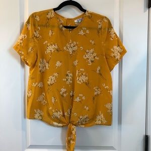 100% Silk Madewell Button-back Top (Size M)
